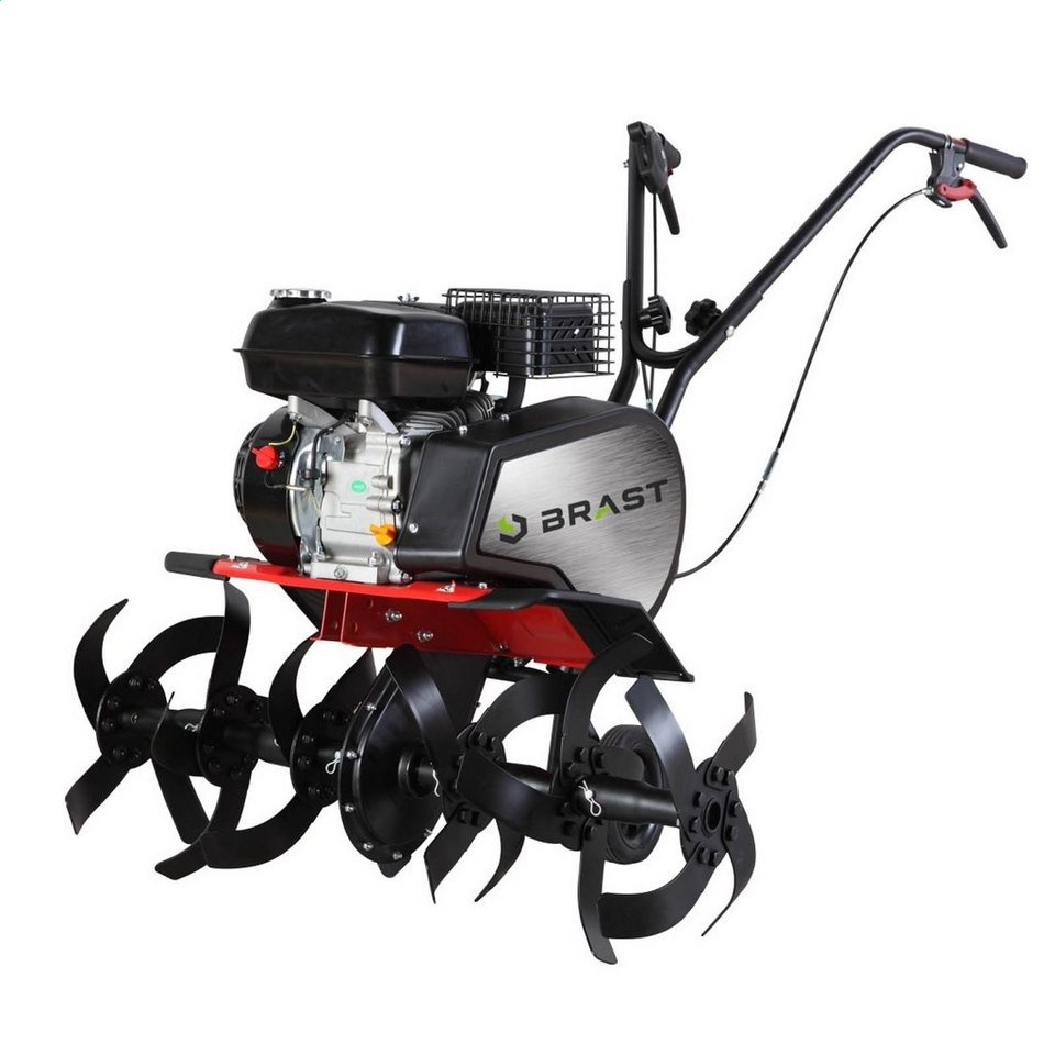 BRAST Benzinmotorhacke Gartenfräse 5,15kW(7PS), Luftgekühlter 4 Takt OHV-Motor, 3 Arbeitsbreiten: 33cm, 62cm und 85cm