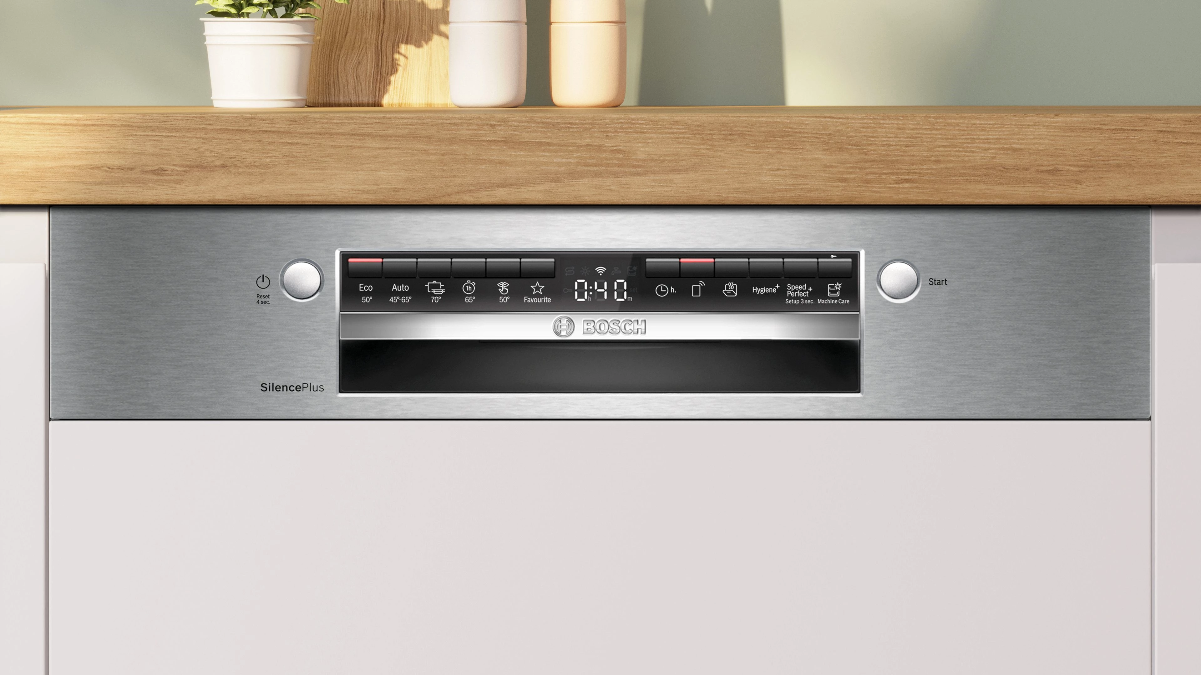 BOSCH teilintegrierbarer Geschirrspüler Serie 4 SMI4EVS09E, 14 Maßgedecke